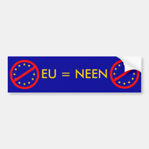 NEGEN naar de EU Bumpersticker