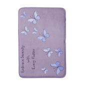 Negen Paarse Blauwe Vlinders Violet Badmat (Voorkant Verticaal)