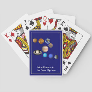 Negen planeten in het zonnestelsel pokerkaarten
