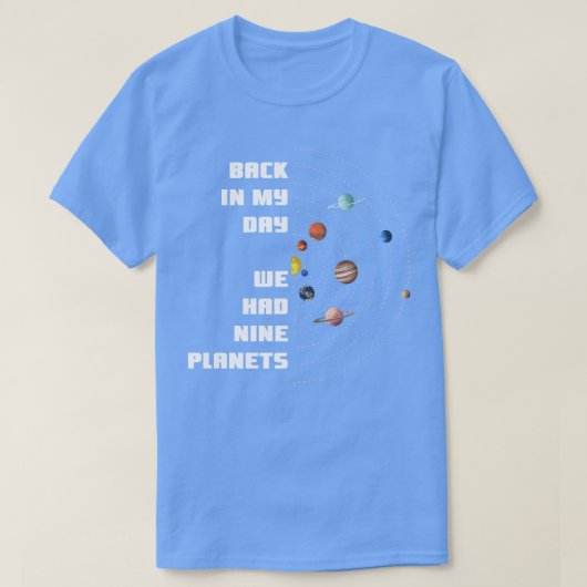 Negen planeten Outer Space Science Astronomer Prem T-shirt (Design voorkant)