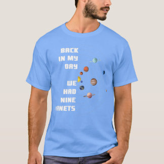 Negen planeten Outer Space Science Astronomer Prem T-shirt
