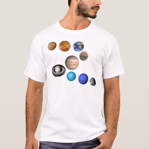 Negen toestellen in het zonnestelsel t-shirt