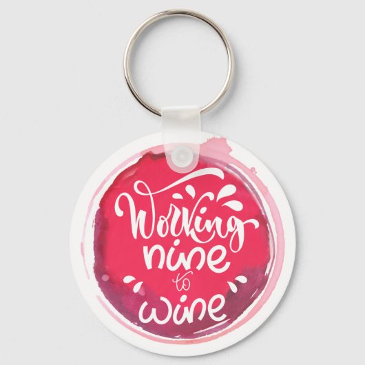 Negen tot wijn sleutelhanger (Voorkant)
