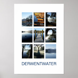 Negen Uitzichten van Derwentwater - Poster van het