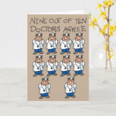 Negen van de tien artsen kaart (Gele Bloem)