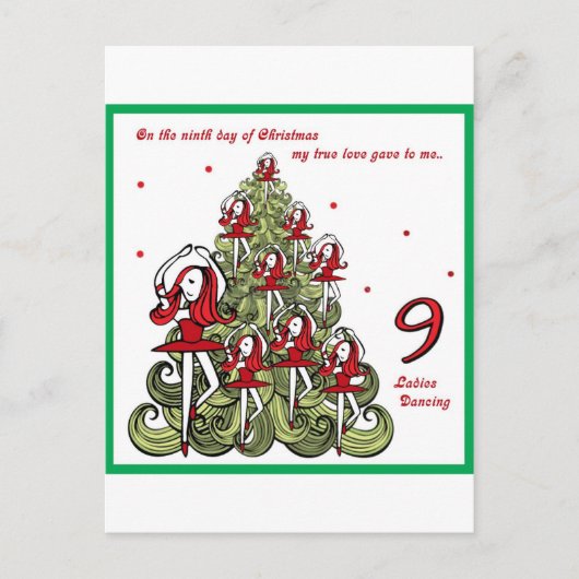 Negende Kerstdag Feestdagenkaart (Voorkant)