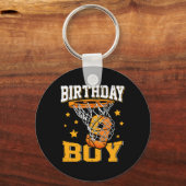 negende verjaardag Basketball Boy 9 Year Old Baske Sleutelhanger (Voorkant)