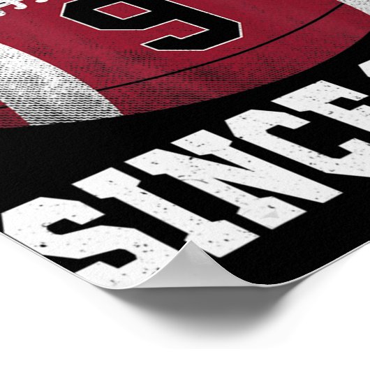 negende verjaardag Football Player 9 jaar oude Vin Poster (Hoek)