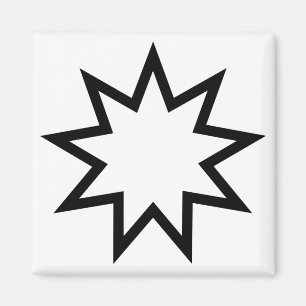 Negenpuntige ster (symbool van het Bahai-geloof) Magneet