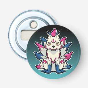 Negenstaartige Vos- Kyuubi Kitsune Button Flesopener