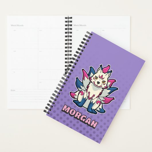 Negenstaartvos- gepersonaliseerd planner (Display)