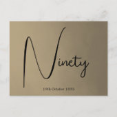 Negentigste 90ste verjaardag van de man Moderne ui Briefkaart (Voorkant)