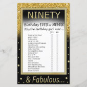 Negentigste verjaardag ooit of nooit (Voorkant)