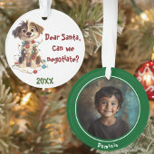 Négociations de Noël avec un chiot espiègle