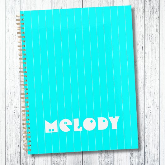 Négone Cyan Blanc mince Vertical Striped Nom