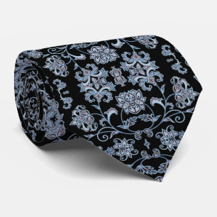Negra decoración azul stropdas