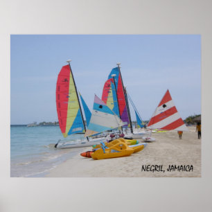 Negril, affiche de Jamaica Beach