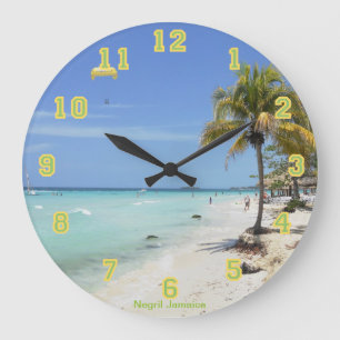 Negril Beach Jamaica Clock Grote Klok