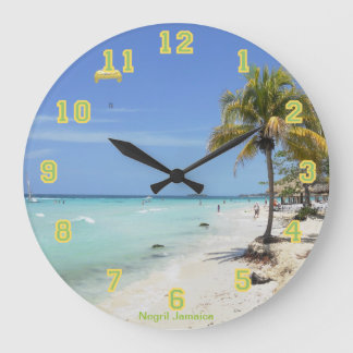 Negril Beach Jamaica Clock Grote Klok