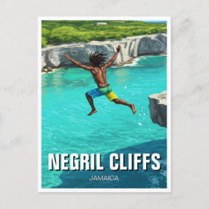 Negril Cliffs Jamaica Reizen Briefkaart