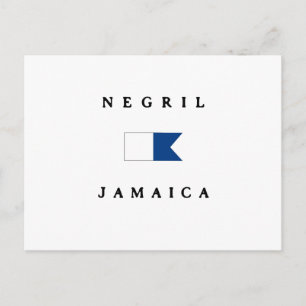 Negril Jamaica Alpha Dive Flag Briefkaart