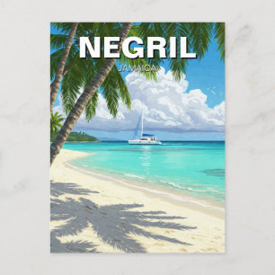 Negril Jamaica Beach Travel Briefkaart