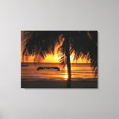 Negril, Jamaica mooie zonsondergang Canvas Afdruk (Voorkant)