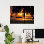 Negril, Jamaica-zonsondergang Poster (Thuiskantoor)