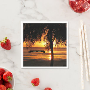 Negril, Jamaica-zonsondergang Servet