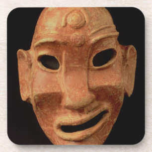 Negroïd masker uit Carthage, 7e tot 6e eeuw voor Bier Onderzetter
