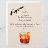 Negroni Bar Cart Sign (Voorkant / Achterkant)