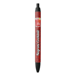 Negroni Cocktail Zwarte Inkt Pen