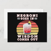 Negroni gaat uit in wijsheid briefkaart (Voorkant / Achterkant)