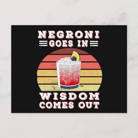 Negroni gaat uit in wijsheid briefkaart (Voorkant)