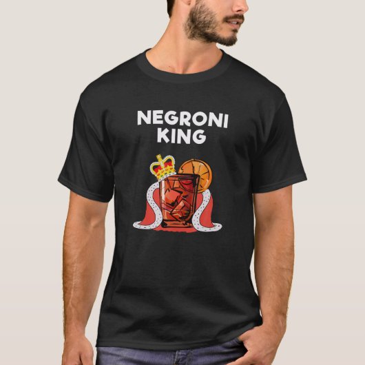 Negroni T shirt Grappig Drink Koning (Voorkant)