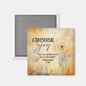 Nehemia 8:10 Vreugde van de Heer Bijbel Paardenblo Magneet (Voorkant / Achterkant)