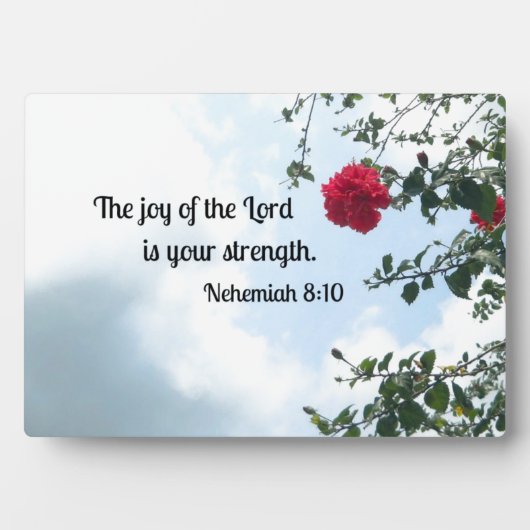 Nehemiah 8:10 De vreugde van de Heer... Fotoplaat (voorkant)