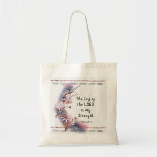 Nehemiah 8:10 De vreugde van de Heer is mijn krach Tote Bag