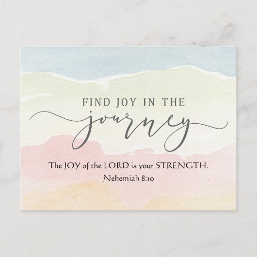 Nehemiah 8:10 Joy of the Lord is jouw Sterkte Briefkaart (Voorkant)