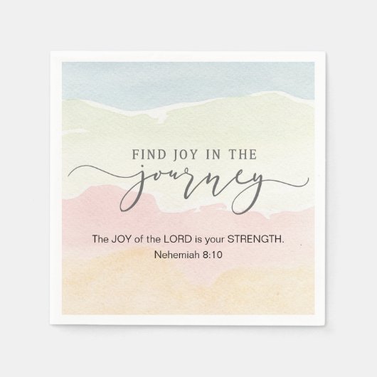 Nehemiah 8:10 Joy of the Lord is jouw Sterkte Servet (Voorkant)