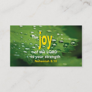 Nehemiah 8:10   JOY OF THE LORD Scripture Visitekaartje
