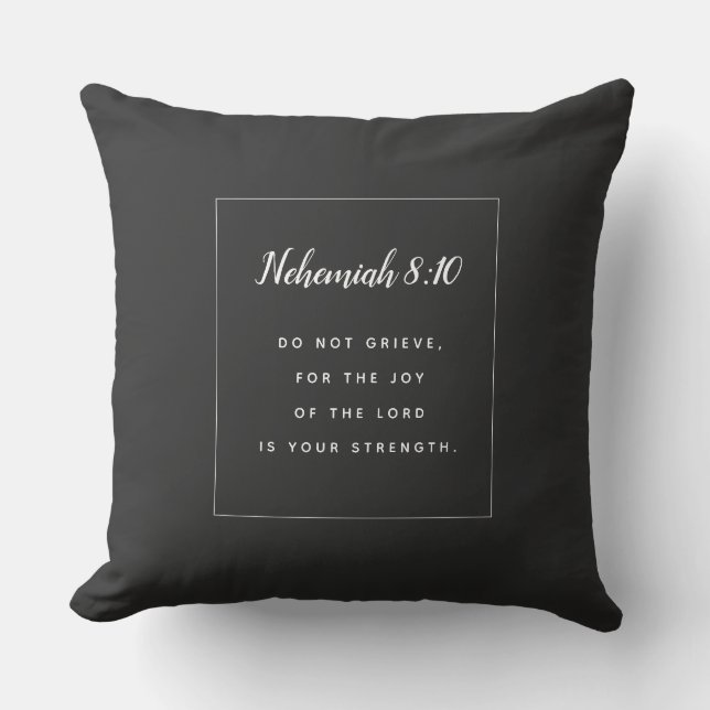 Nehemiah 8:10-script kussen (Voorkant)