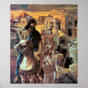 Nehemiah ziet het puin in Jeruzalem door Tissot Poster