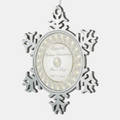 Neige 30e anniversaire du Mariage Ornement de flocon de (Vue impression)