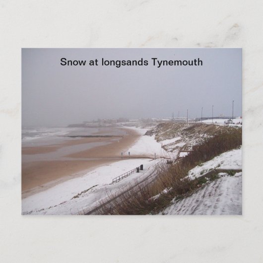(Neige à long sable Tynemouth Carte postale) (Devant)