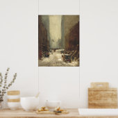 Neige à New York - Poster des Beaux-Arts Robert He (Cuisine)