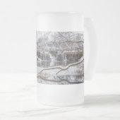 Neige Au Barrage Finley Verre Dépoli Mug Bière (Devant droit)