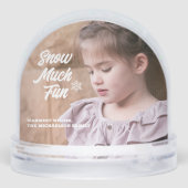 Neige beaucoup amusant Enfants Photo Noël (Arrière)