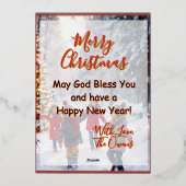 Neige Beaucoup d'enfants amusants Jouer Carte de N (Verso)