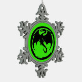 Neige Black Dragon Vert épluche ornement de flocon de ne (Gauche)